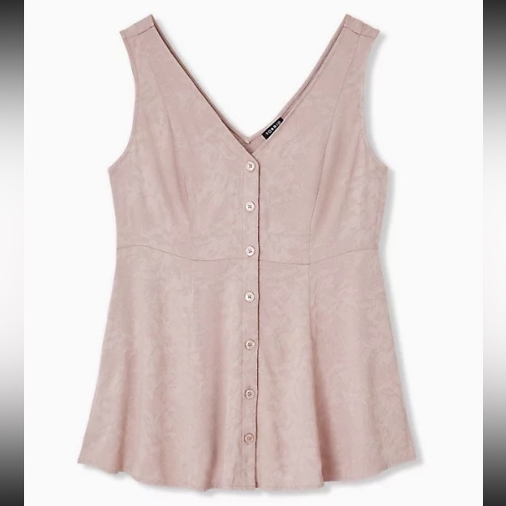 Torrid Button Front Peplum Top
